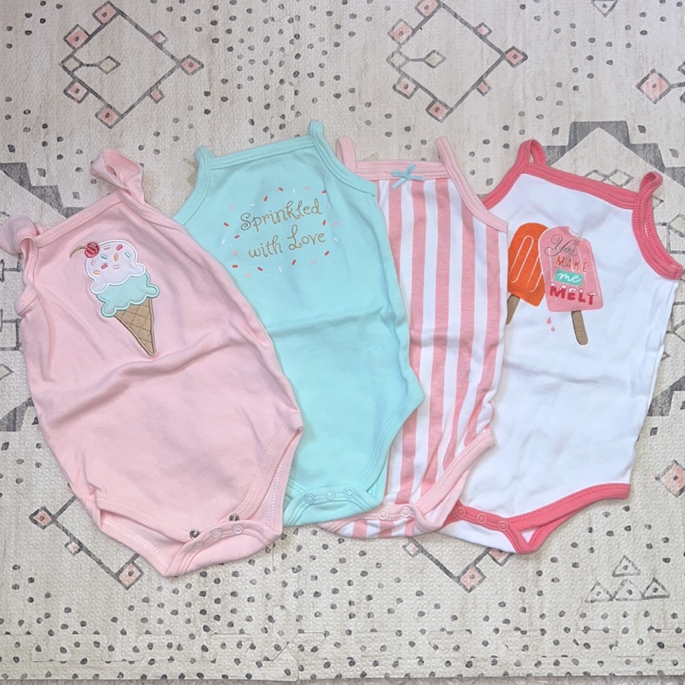 Hudson baby summer onesie pack of 4